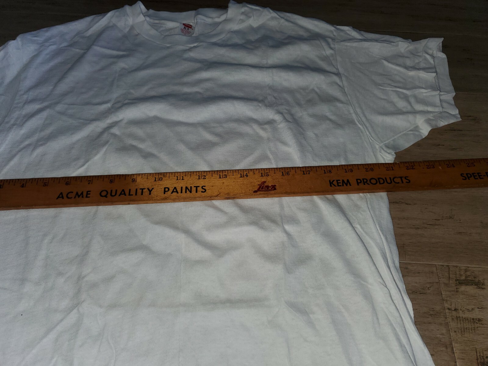 Nos Hanes Large Basic Blank Plain White T Shirt U… - image 6