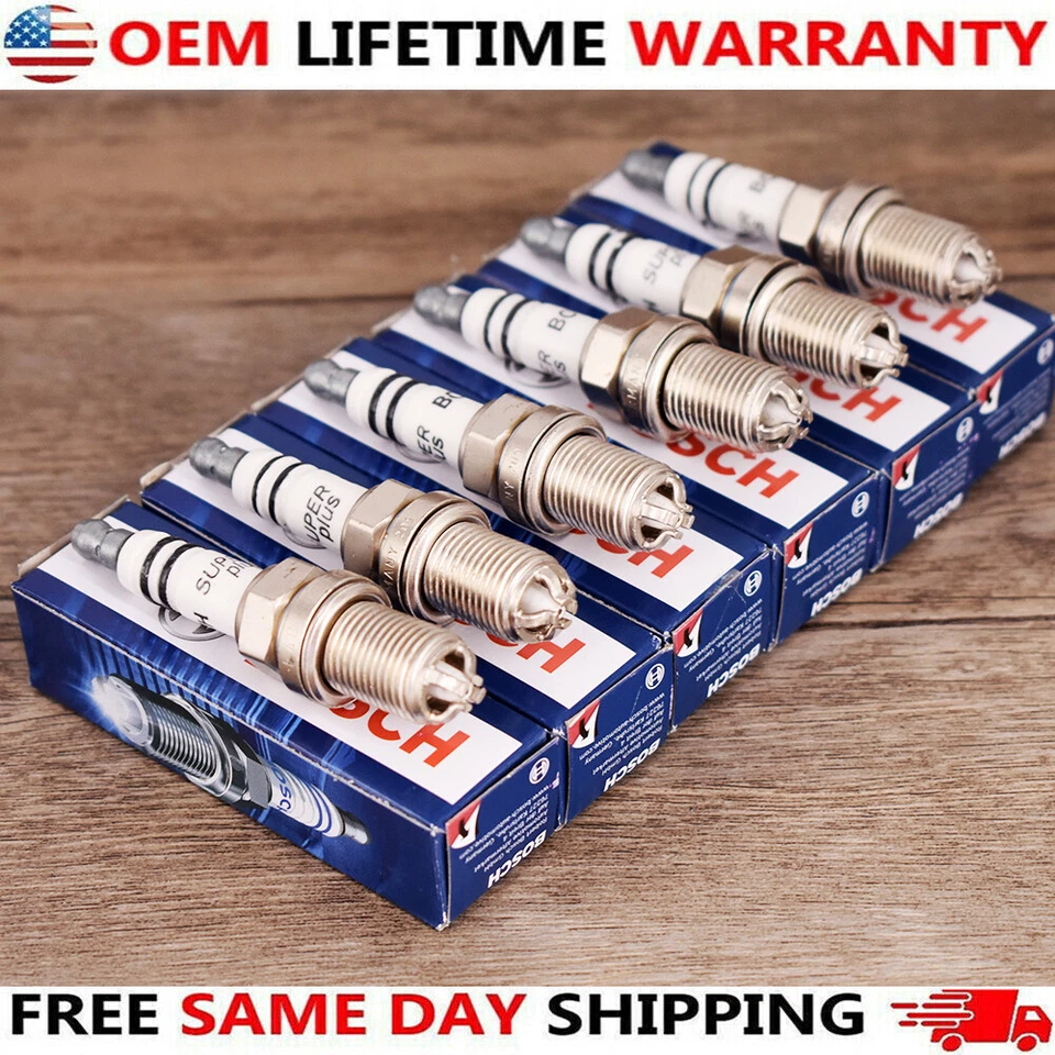 6pcs 0242236562 For BMW Spark Plugs Platinum+4 4417 E39 E46 E83 E36 E53 Bosch Foto 2 de 4