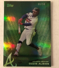 2022 Topps x Steve Aoki Baseball Party, Ozzie Albies, Green Glitter Blast 06/50