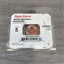 Pack Of 5 Hypertherm 020605 MAX200 / HT2000 Nozzle Oxygen