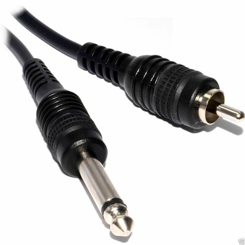 Conector mono jack blindado por pulso de 6,35 mm a enchufe fono RCA cable de audio - Imagen 9 de 13