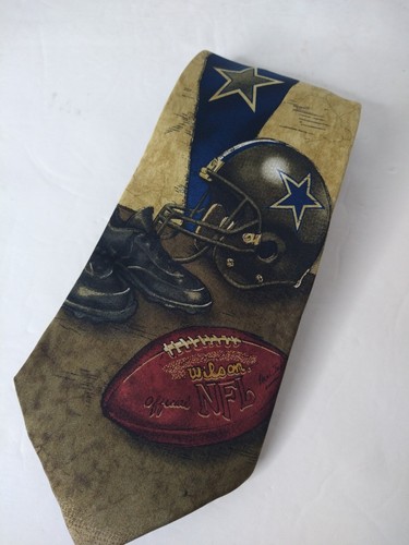 Dallas Cowboys NFL 100% Silk Tie Football 57" America's Team Hall Of Fame - Picture 2 of 9
