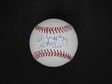 AL BUMBRY SIGNED OFFICIAL MAJOR LEAGUE BASEBALL INSCRIBED 