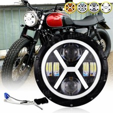 7 Inch Motorcycle Led Projector Headlights Headlamp For Triumph Bonneville T100 7 Inch Motorcycle Led Projector Headlights Headlamp For Triumph Bonneville T100