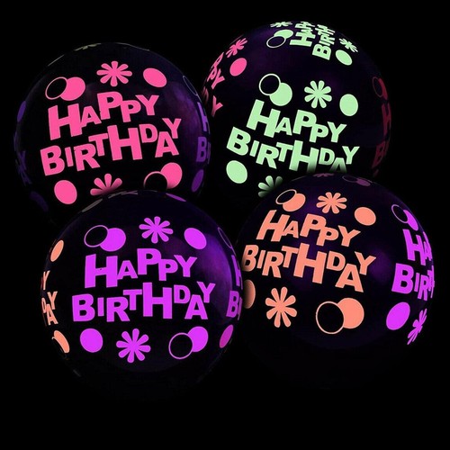 10Pcs Glow in the Dark Balloons Radium Baloon Disco Night Party