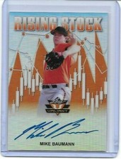 2019 Leaf Valiant MIKE BAUMANN Rising Stock Orange Prismatic RC Auto /50 Orioles