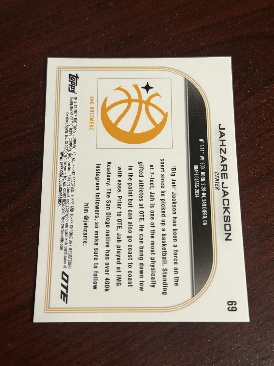 2022-23 Topps Chrome Overtime Elite #69 Jahzare Jackson | eBay