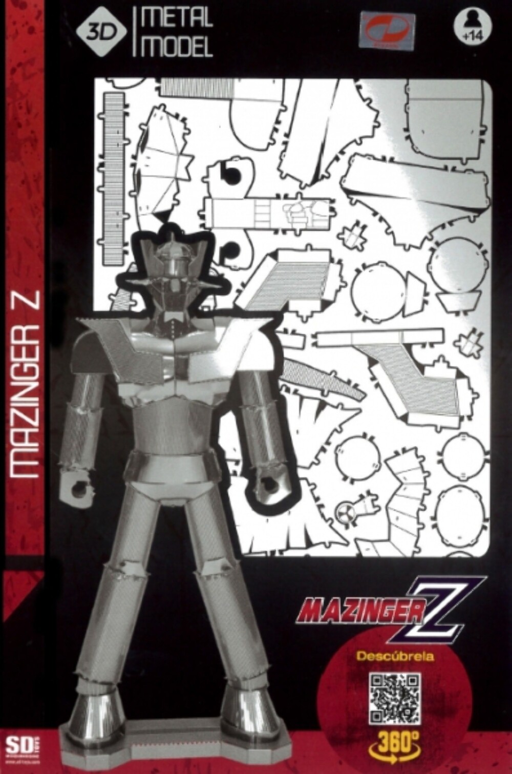 Modellino 3D Mazinger Z Metallo Taglio Laser | SD Toys DIY Puzzle Kit