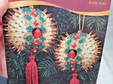 Sulyn Holiday Time ROYAL RUBY Vtg Sequin Bead Christmas Ornament Kit Boxed NOS