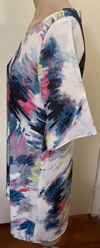 Dotti, short sleeve multicoloured dress, size 10 - Picture 2 of 3