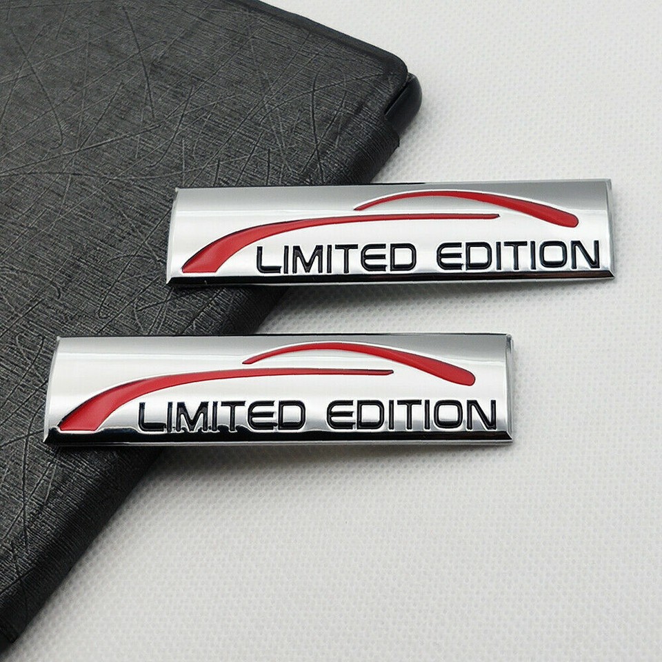 2x Metal Chrome Limited Edition Fender Emblems Trunk Sport Badge - Foto 8