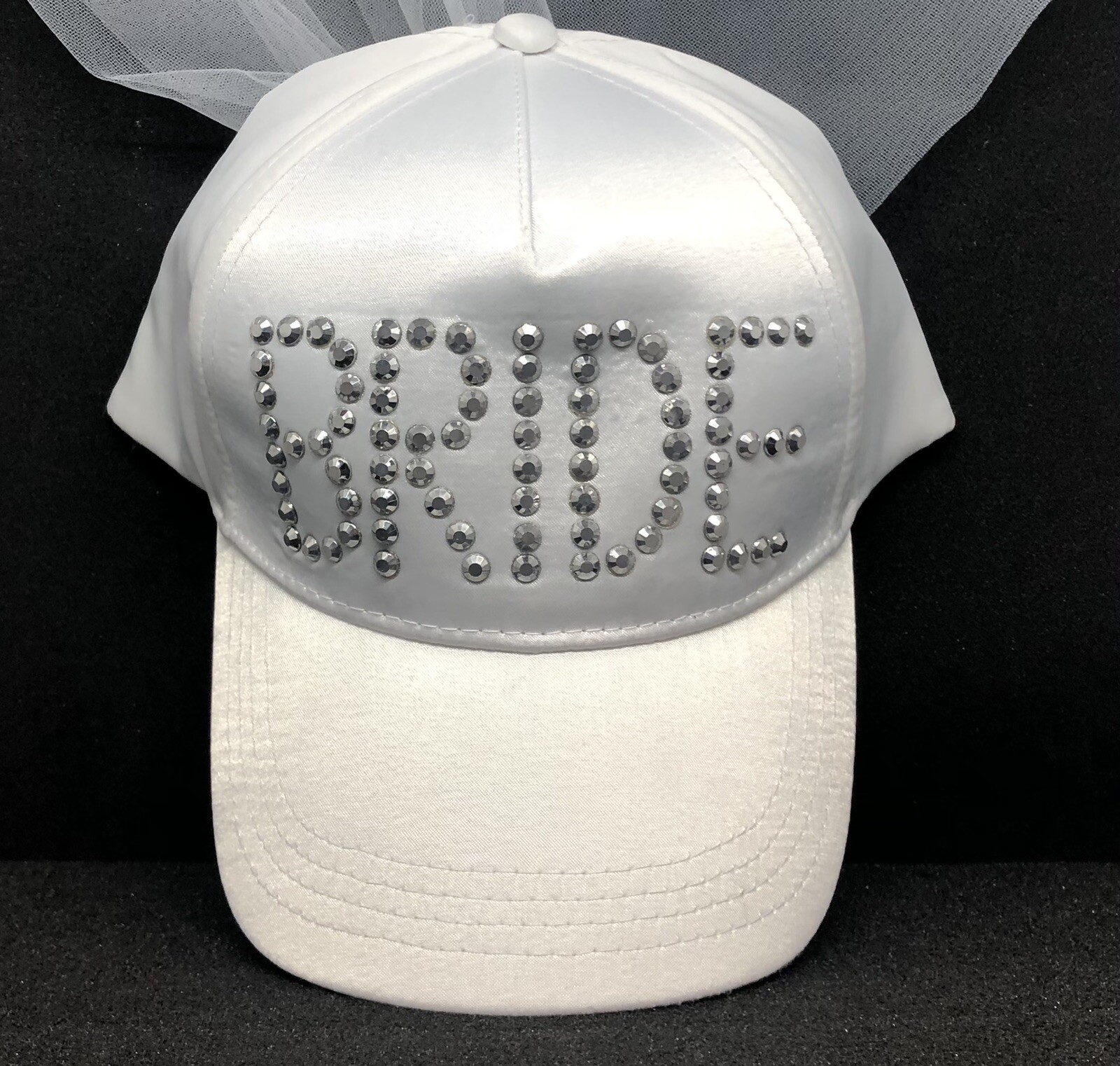 Bride Hat Baseball Cap Adjustable Hat one size Wh… - image 3