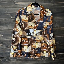 Disney Kennington Shirt Large Vintage 70s Fantasia Mickey Mouse Wizard