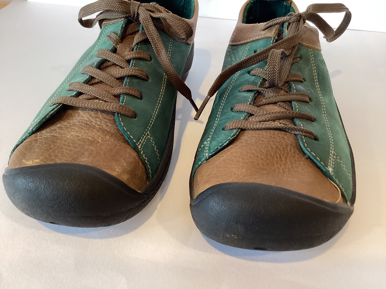 Scarpe Keen donna verde marrone taglia 9 5 pelle comode escursionismo