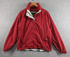 L.l. Bean The Weather Channel Women's Retro Red Performance Nylon Rain Jacket Xl