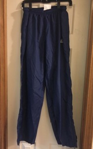 ADIDAS ripstop nylon Blue Warm Up Track Athletic Pants Zip Leg Men's M unlined | eBay
