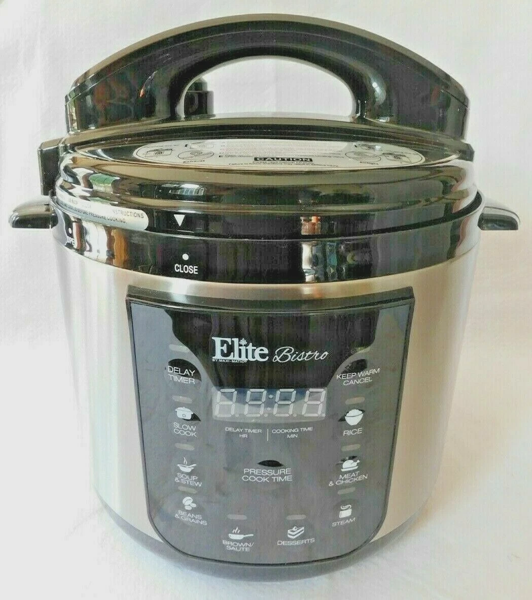 ELITE BISTRO 4 QT Electric Pressure Cooker Black EPC-445