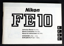 Fotocopia del manuale utente fotocamera Nikon FE10 originale - Ottimo