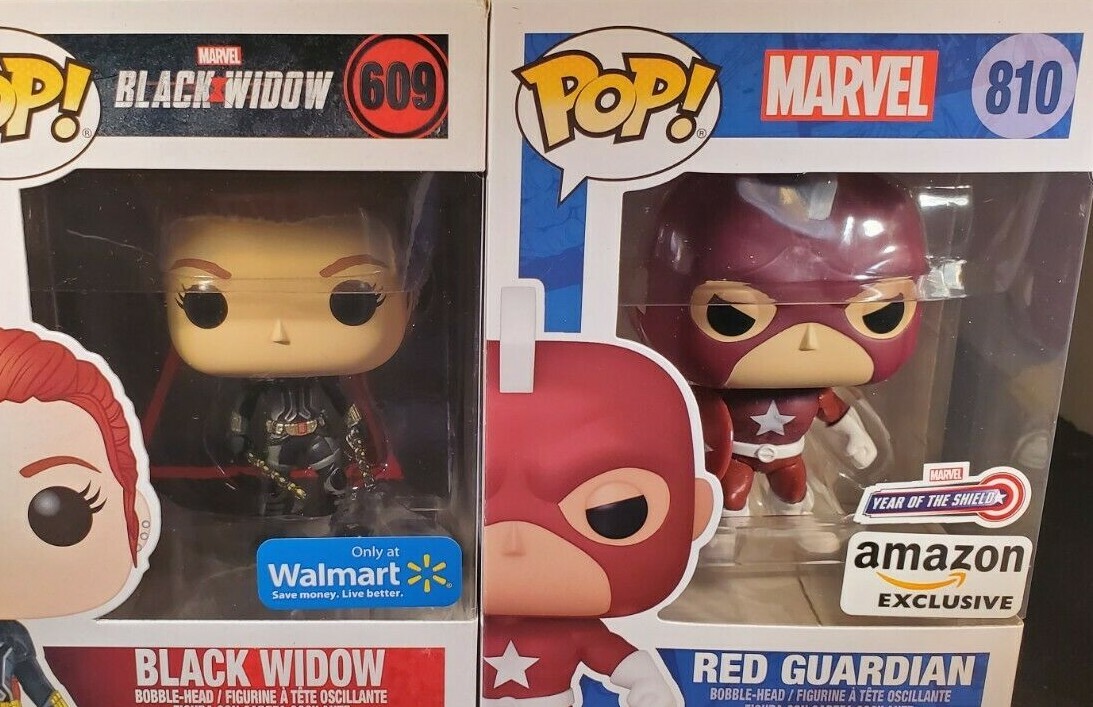 Funko POP! Marvel Black Widow - Black Widow (Walmart) & Red