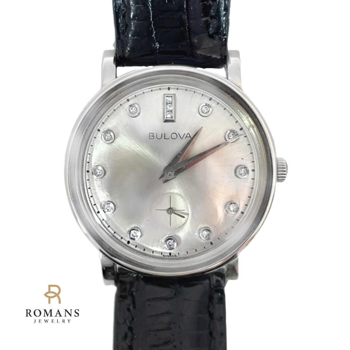 Reloj Bulova 1955 para hombre de oro blanco de 14 quilates con