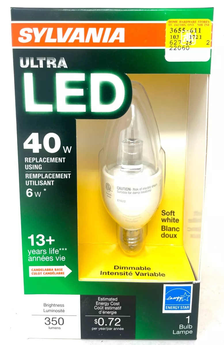 Sylvania outlet candelabra bulbs