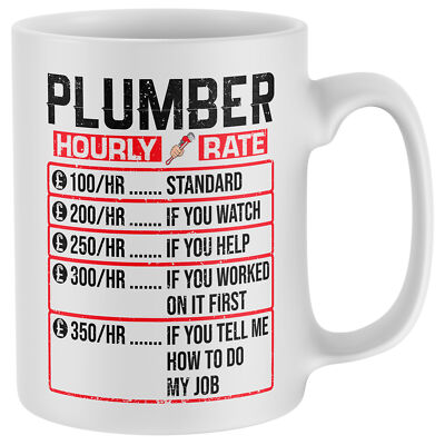 Lustige Klempner Stundensatz Tasse Geburtstag Ihn Kaffeetasse Klempner Handwerker Männer