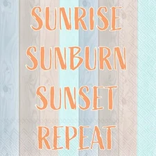 Boston International - 3-Ply 5" Cocktail Napkins - Sunrise Repeat