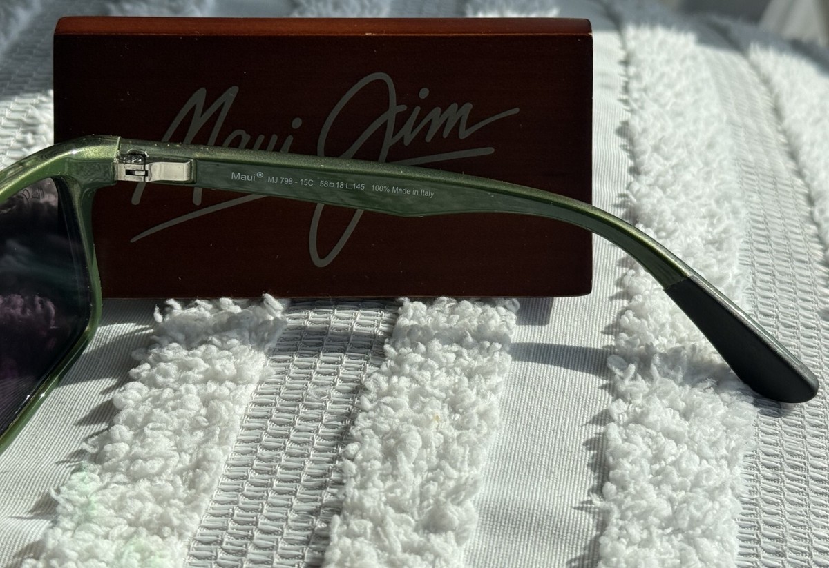 Maui Jim Onshore MJ 798 15C Olive Stripe Fade Frame Maui 