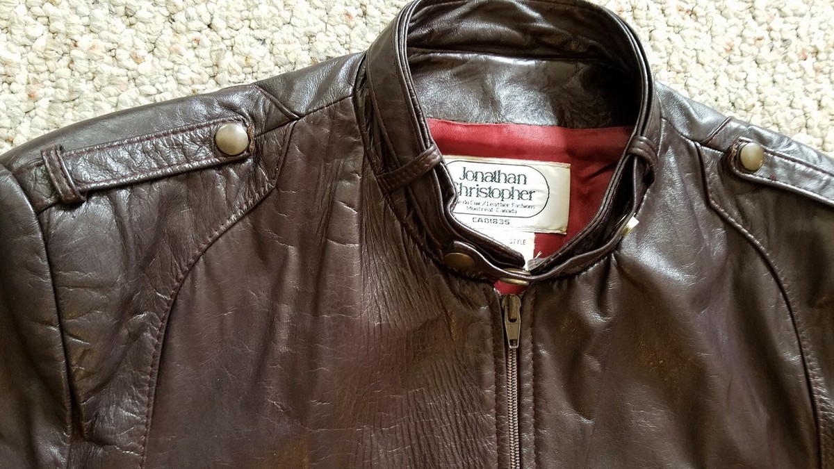 Jonathon Christopher of Canada Brown Leather Jacket Cafe Jonathon Christopher of Canada Brown Leather Jacket Cafe