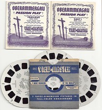 VINTAGE SET OF 3 SAWYER'S VIEWMASTER REELS 1950 THE PASSION PLAY - OBERAMMERGAU