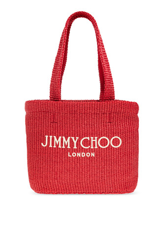 JIMMY CHOO Red Beach Medium Tote Bag New & Authentic