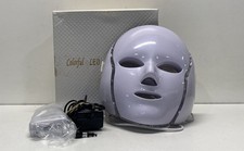 Unbranded White Plastic Health Health  Fitness Colorful LED Light Therapy Mask