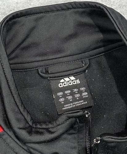 Chaqueta de Pista Adidas Para Hombre Rayas Rojas Medianas De Colección Y2K Cremallera Completa Pesada Atletismo - Imagen 2 de 8