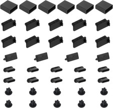40 PCS 5 Types USB anti Dust Cover Plugs, USB Type-C Dust Stopper, USB Dust Port