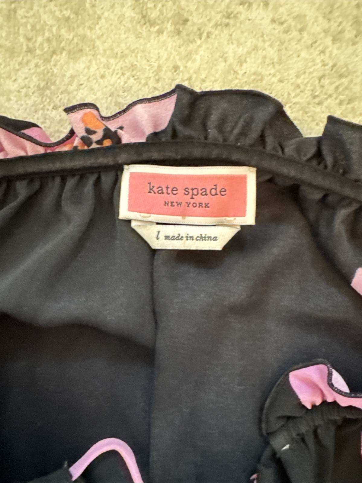 EUC WOMENS KATE SPADE TOP BLOUSE SHIRT LARGE - image 3
