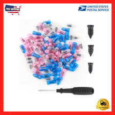 100PCS Tire Screw Plug Kit with Driver 3 Sizes Quick Puncture Repair Car Truck