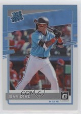 2020 Panini Donruss Optic Retail Carolina Blue & White Prizm Isan Diaz #48 0d2