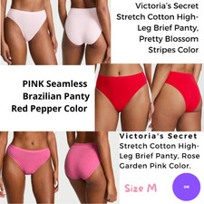 Lot of 3 Pink Victoria's Secret Panties, Size M, NEW WITH TAGS