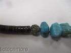 VINTAGE NAVAJO INDIAN STACKED BROWN SHELL HEISHE TURQUOISE FETISH NECKLACE — photo 5