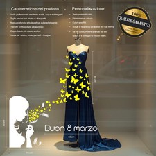 adesivi festa della donna vetrofanie fiori e farfalle a0011
