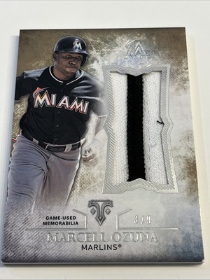 2015 Topps Triple Threads Marcell Ozuna /9 UJR-MOZ Game Used Memorabilia Marlins
