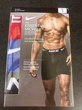 Nike Men  s Large Essential Micro Boxer Brief 3-Pack Dri-Fit Smooth Sweat-Wicking