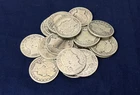 90% Silver Barber Half Dollar Roll 20 US Coins