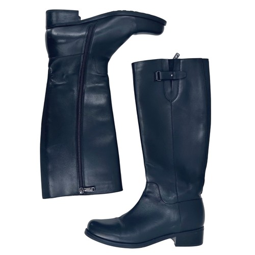 Blondo 8.5M Black Leather Waterproof Tall Knee High Riding Boots Women's - Picture 11 of 12
