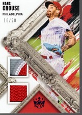 2022 Diamond Kings DK Materials Purple #20 Hans Crouse /20 - BB