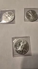 3 U.S. mint Silver eagles. 3 ozs of .999 silver