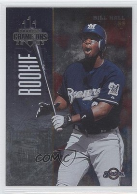 2003 Donruss Champions Rookie Metalized 10/100 Bill Hall #147 0a1