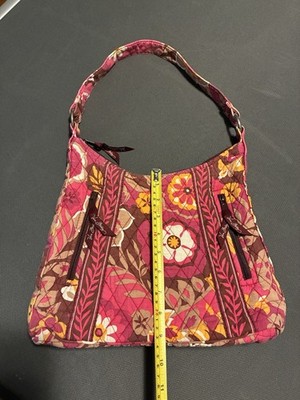 Vera Bradley Lisa B Carnaby Hobo Bag Women s Pink Floral Quilted Shoulder Bag