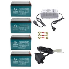 4 Pack 12V 12Ah 6-DZF 6DZM12 Battery Electric Mobility Scooter Go Kart ATV Quad