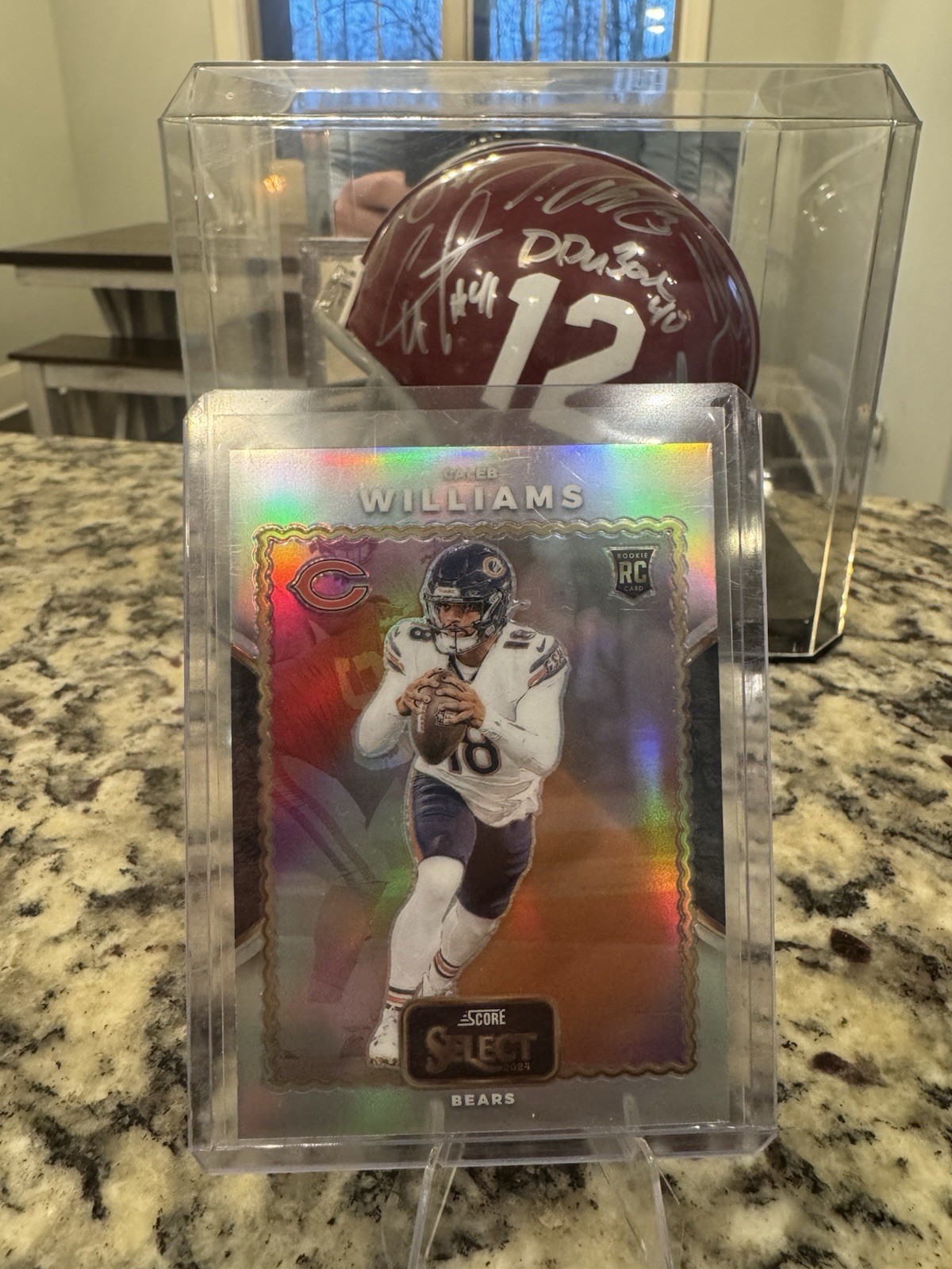 2024 Panini Select - Score Select Throwback Caleb Williams #21 Silver Prizm (RC)